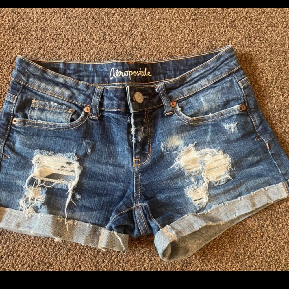 Areopostale distressed jean shorts
